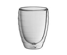 Kela Latte Macchiato Glas, Cesena, 2-tlg, Doppelwandiges Glas, 350 ml, 12412, Transparent