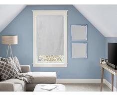 Soleil docre Scheibengardine Baumwolle 45x90 cm Panama grau