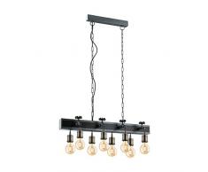 EGLO GOLDCLIFF Hängeleuchte Stahl 60 W, silber-antik, schwarz