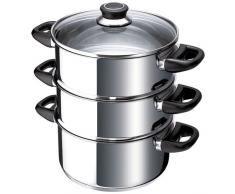 Beka 12030224 Dämpferole mit Glasdeckel 20 cm Polo, Edelstahl