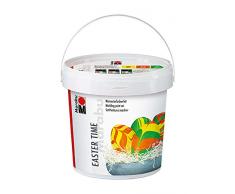 Marabu 1305000000097 - Easy Marble Marmorierfarben Easter Time, Set zum Tauchmarmorieren von Kunststoff, Glas, Holz und Styropor, 3 x 15 ml Farbe, 5 Kunststoffeier, 5 Holzspieße und Ostergras