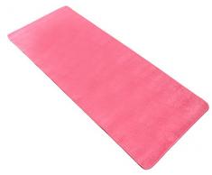 HANSE Home Läufer Nasty Kurzflor Flur Teppich weich (67x120 cm, 100%, Polypropylen, Pflegeleicht, Fußbodenheizung geeignet), Uni Rosa/Pink, 67 x 120 cm