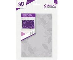 Gemini GEM-EF5-3D-DH 3D Präge Ordner Dekorative Holly 12.7 x 17.8 cm, Plastic, Transparent, 5 x 7-Inch