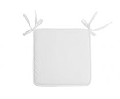 Lovely Casa cu4689002g Nelson Sitzkissen Baumwolle 38 x 38 cm, Polyester, weiß, 38 x 38 cm