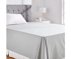 AmazonBasics Everyday Bettlaken aus 100% Baumwolle, 230 x 260 cm - Hellgrau