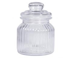Rayher Hobby 46167000 Vorratsglas, gerillt, 11cm ø, Sortiert, 15cm, mit Deckel, 625ml