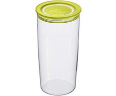 Rotho Cristallo Vorratsdose mit Deckel,Grün/transparent, 1,2 Liter (11 x 11 x 19,3 cm)