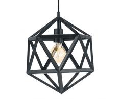 EGLO EMBLETON Hängeleuchte Stahl 60 W, schwarz
