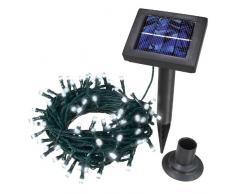 esotec Solar LED Lichterkette 100-er Set, kaltweià 102101