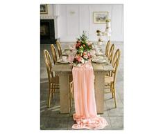 SoarDream Pailletten-Tischdecke Champagner Rouge Tischläufer Tischdecke für Hochzeit, Helles Pfirsich, 20 Pieces