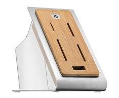WMF Chefs Edition Messerblock ohne Messer, unbestück leer, Bambus, Kunststoff, Edelstahl, für 4 Messer, 1 Schere
