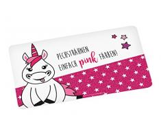 infinite by GEDA LABELS (INFKH) Einhorn_BRETTCHEN_PECHSTRÄHNE Frühstücksbrett Melamin, pink/weiß, 23,5 x 14 x 0.5 cm