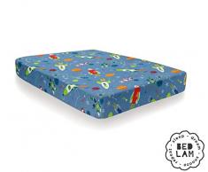 Bedlam SRCBE1DPGU Spannbetttuch, blau, Fitted Sheet