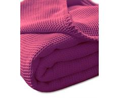 Kneer Tagesdecke La Diva Maison Farbe brombeer, Baumwolle, 240 x 220 x 1 cm