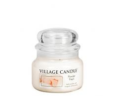 Village Candle Puderfrische kleine Duftkerze im Glas, 312 g, weiß, 9.6 x 9.3 cm