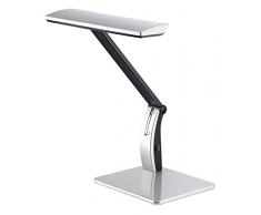 Alco 9150 Tischleuchte dimmbar mit USB, Plastik, silber, 53, 5 x 19, 5 x 8 cm