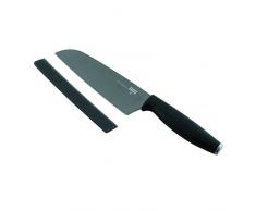 KUHN RIKON 26583 COLORI Titanium graphit Santokumesser Kochmesser Küchenmesser, Kunststoff