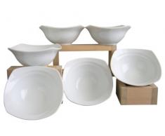 Creatable 13166, Serie Celebration Weiss, 6 TLG Müslischalen Set, Porzellan, 16.5 x 17.2 x 16.5 cm, 6-Einheiten