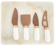 Taylors Eye Witness TEW-LMS24CS11 Brooklyn Rose Gold 4-teiliges Messer-Set mit Marmorbrett