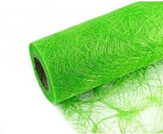 Tischband APFELGRÜN Struktur-Tischläufer 25m - individuell zuschneidbar - Breite: 20cm