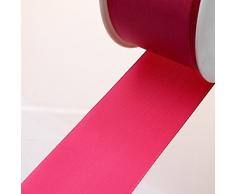 Deko AS GmbH Taftband ohne Draht - Dunkelpink - 60 mm - Rolle 50 m - 8391 11-R 060