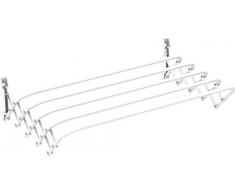 Gimi Brio Super 120 Wäschetrockner für die Wand aus Stahl, 6 m Trockenlänge