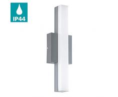 EGLO LED Außen-Wandlampe Acate, 1 flammige Außenleuchte, Wandleuchte aus Alu und Stahl, Farbe: Silber, weiß, IP44