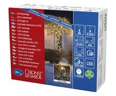 Konstsmide 3610-800 Micro LED Lichterkette / für Außen (IP44) / VDE geprüft / 24V Außentrafo / 40 bernsteinfarbene Dioden / schwarzes Kabel