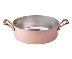 Pentole Agnelli Kasserolle niedrig mit 2 Griffen 24 cm