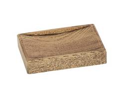 WENKO Seifenablage Marla - Seifenschale in eleganter Holzoptik, 12 x 2,3 x 8,5 cm, braun