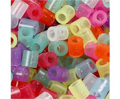 NabbiÂ® - Bügelperlen Mix in Henkeleimer 5.000 Stk. ~5 x H 5 mm glitter