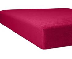 Kneer Spannbettlaken, Baumwoll-Mischgewebe, Burgund, 180 cm x 200 cm