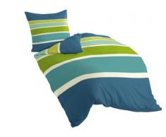 Bierbaum Bettwäsche 4757, Mako-Satin, Made in Germany, petrol 67, 155x220 + 80x80 cm, Komfortgröße