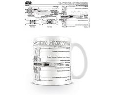 empireposter Star Wars - X-Wing Fighter Sketch - Keramik Tasse - Größe Ø8,5 H9,5cm
