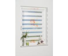 K-home Klemmfix Doppelrollo Denia ohne Bohren Orange 60 x 150 cm (B x L) Design:Blume