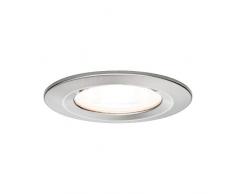 Paulmann Leuchten Paulmann 93599 LED Nova Einbaustrahler rund Deckenspot 3x7W Einbaulampe GU10 Spot dimmbar IP44 spritzwassergeschützt Einbauleuchte, Aluminium, 7 W, Eisen gebürstet