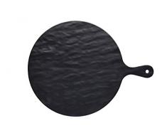 Kitchen Craft Servierbrett Schiefereffekt 41.5x31.5cm, Melamin, Schwarz, 28 x 18 x 18 cm