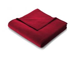 Biederlack Kuscheldecke Rot 150 x 200 cm, Sofadecke Baumwolle 60%