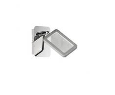 WOFI 4261.01.54.6000 A+, Spot, Metall, 4.2 watts, Integriert, Nickel matt/Chrom, 12 x 7 x 14 cm