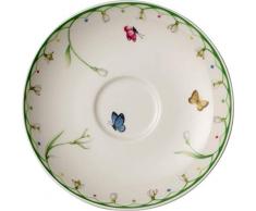 Villeroy & Boch Colourful Spring Untertasse (14 cm), Premium Porzellan, Weiß/Bunt