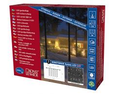Konstsmide 4614-107 LED Hightech System Erweiterung / Lichtervorhang / für Außen (IP44) / 100 warm weiße Dioden / schwarzes Softkabel
