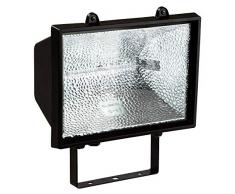 as - Schwabe Halogenstrahler - 400 W Halogen-Fluter geeignet als Baustrahler / Arbeitsleuchte – Energieklasse C - Halogenspot inklusive Leuchtmittel - Leuchte für den Außenbereich - Schwarz I 44060