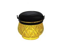 JFS065J SOLAR-LATERNE AUS GELBEM GLAS