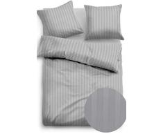 TOM TAILOR 0069903 Satin Bettwäsche Garnitur mit Kopfkissenbezug (Baumwolle) 1x 155x220 cm + 1x 80x80 cm, Rose