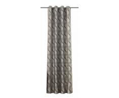 Home fashion 51171-803 Ösenschal Wellen, 245 x 140 cm, Dekostoff, grau