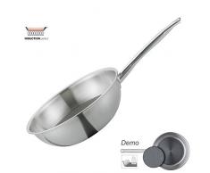 Spring Vulcano Cut Resist Wokpfanne 28 cm, 5-Lagen-Mehrschichtmaterial, Kratzfeste Antihaftbeschichtung