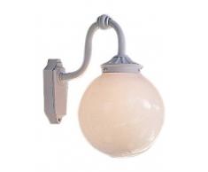 Konstsmide Arcturus 554-252 Wandleuchte / B: 25cm T: 37cm H: 42cm / 1x100W / IP23 / lackiertes Aluminium / matt-weiß