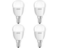 OSRAM LED Superstar GLOWdim Classic P / Lampe: E14, 6,5W, 220â¦240 V, 40-W-Ersatz, matt, Farbdimmung, 2700 - 2000K, warmweiÃ, Tropfenform, 4er-Pack