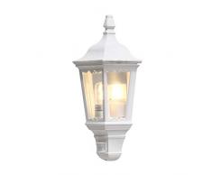 Konstsmide Firenze 7230-250 Wandleuchte B: 25cm T: 16cm H: 49,5cm / 1x100W / IP43 / lackiertes Aluminium / matt-weiß / mit BWM