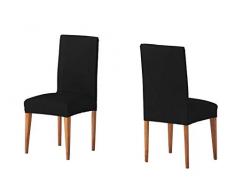 Martina Home Kissenbezüge Für Stuhl Hülle mit Lehne 24x30x6 cm Schwarz